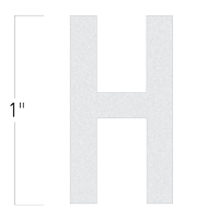Die-Cut 1 Inch Tall Reflective Letter H White