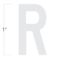 Die-Cut 1 Inch Tall Reflective Letter R White