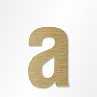 Die-Cut 12 Inch Tall Letter Lower Case A Radiant Gold