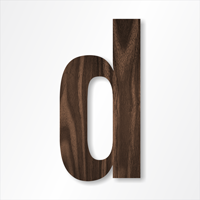 Die-Cut 12 Inch Tall Letter Lower Case D Dark Walnut