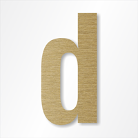 Die-Cut 12 Inch Tall Letter Lower Case D Radiant Gold