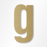 Die-Cut 12 Inch Tall Letter Lower Case G Radiant Gold