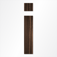 Die-Cut 12 Inch Tall Letter Lower Case I Dark Walnut