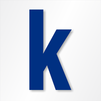 Die-Cut 12 Inch Tall Letter Lower Case K Blue