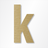 Die-Cut 12 Inch Tall Letter Lower Case K Radiant Gold