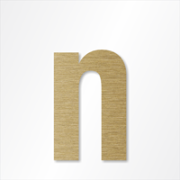 Die-Cut 12 Inch Tall Letter Lower Case N Radiant Gold