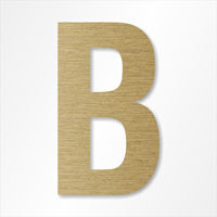 Die-Cut 12 Inch Tall Letter Upper Case B Radiant Gold