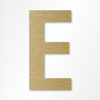 Die-Cut 12 Inch Tall Letter Upper Case E Radiant Gold