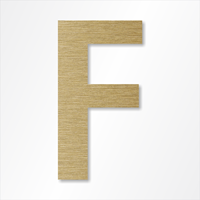 Die-Cut 12 Inch Tall Letter Upper Case F Radiant Gold