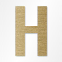 Die-Cut 12 Inch Tall Letter Upper Case H Radiant Gold