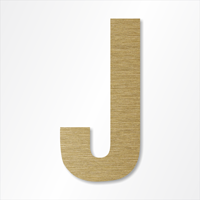 Die-Cut 12 Inch Tall Letter Upper Case J Radiant Gold