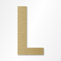 Die-Cut 12 Inch Tall Letter Upper Case L Radiant Gold