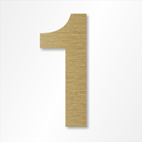 Die-Cut 12 Inch Tall Number 1 Radiant Gold