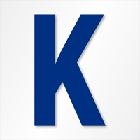 Die-Cut 18 Inch Tall Letter Upper Case K Blue