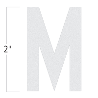 Die-Cut 2 Inch Tall Reflective Letter M White
