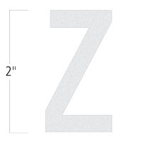 Die-Cut 2 Inch Tall Reflective Letter Z White