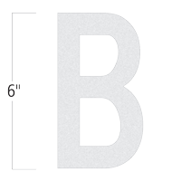 Die-Cut 6 Inch Tall Reflective Letter B White