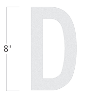 Die-Cut 8 Inch Tall Reflective Letter D White