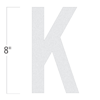 Die-Cut 8 Inch Tall Reflective Letter K White