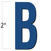 2 inch Die-Cut Magnetic Letter - B, Blue