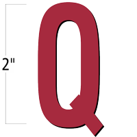 2 inch Die-Cut Magnetic Letter - Q, Red