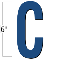 6 inch Die-Cut Magnetic Letter - C, Blue