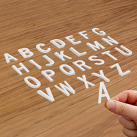 Die Cut Reflective Letters Set 1 Inch Tall White