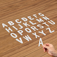 Die Cut Reflective Letters Set 3 Inch Tall White