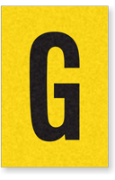 Engineer Grade Vinyl, 1 Inch Letter, Black on Yellow, G