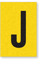Engineer Grade Vinyl, 1 Inch Letter, Black on Yellow, J