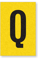 Engineer Grade Vinyl, 1 Inch Letter, Black on Yellow, Q