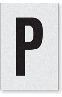 Engineer Grade Vinyl Numbers Letters Black on white P
