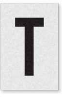 Engineer Grade Vinyl Numbers Letters Black on white T