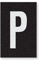 Engineer Grade Vinyl Numbers Letters White on black P