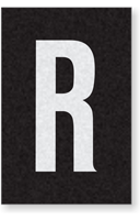 Engineer Grade Vinyl Numbers Letters White on black R