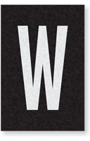 Engineer Grade Vinyl Numbers Letters White on black W