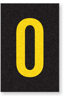 Engineer Grade Vinyl Numbers Letters Yellow on black O
