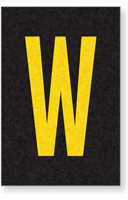 Engineer Grade Vinyl Numbers Letters Yellow on black W