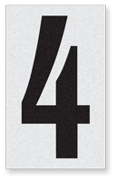 Engineer Grade Vinyl Numbers 2.5" Character Black on white 4