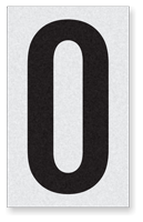 Engineer Grade Vinyl Numbers 2.5" Character Black on white O