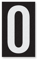 Engineer Grade Vinyl Numbers 2.5" Character White on black O