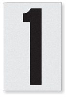 Engineer Grade Vinyl Numbers 3.75" Character Black on white 1