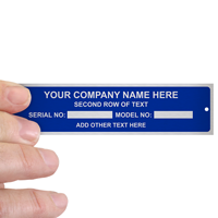 Rectangular Equipment Name Plate (1" x 4")