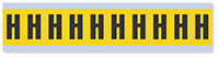 Alphabet 'H' Vinyl Cloth Label, 1 Inch