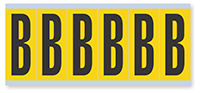 Alphabet 'B' Vinyl Cloth Label, 3 Inch