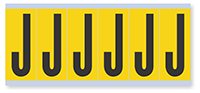 Alphabet 'J' Vinyl Cloth Label, 3 Inch