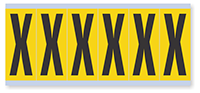 Alphabet 'X' Vinyl Cloth Label, 3 Inch