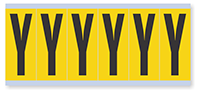 Alphabet 'Y' Vinyl Cloth Label, 3 Inch