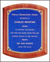 Custom Gemstone Rosewood Wooden Award Plaque