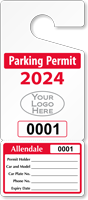 Custom Parking Permit Hang Tag